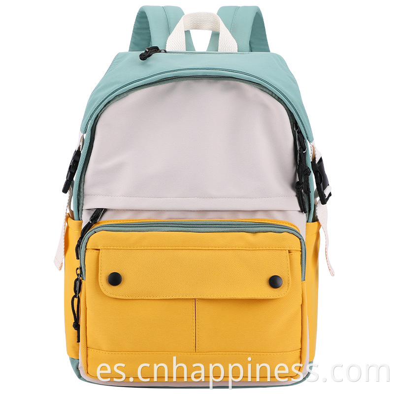 Nuevo casual de mochila para la computadora portátil de lienzo plegable de lona plegable rosa para adolescentes para adolescentes